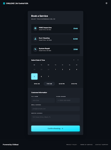 Chillead Customer Portal dashboard screenshot