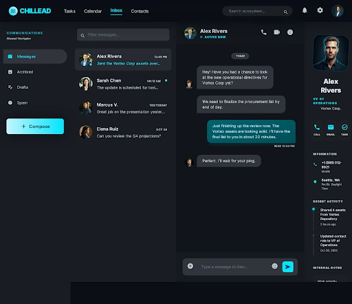 Chillead Unified Inbox dashboard screenshot